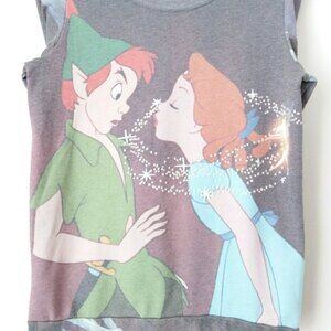 Disney Faded Neverland Kiss Long Sleeve Tee M